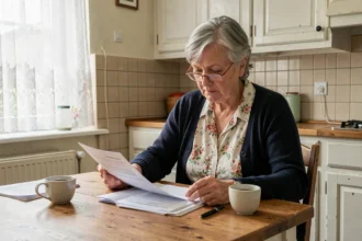 Personne âgée consultant des démarches administratives pour une aide ménagère à La Louvière