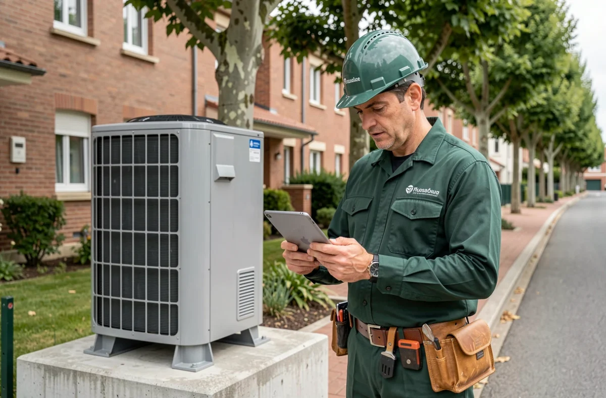 Spécialiste AS Toulouse consultant ses plans d'installation de pompe à chaleur sur tablette